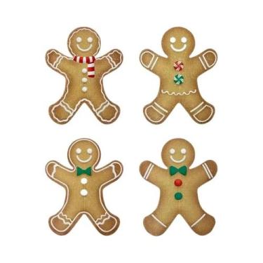 Imagem de Grande Enfeite De Natal Em Formato De Homem De Gengibre, 8 Peças, Deco