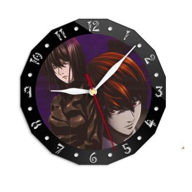 Imagem de Relógio de parede Deaths Notes Yagami Light Anime 30 cm acrílico - Yiw