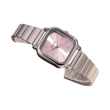 Imagem de relógio feminino de quartzo com pulseira de aço de alta qualidade - NO