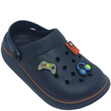Imagem de Sandália Molekinho Menino Infantil com Botons de Videogame Cor:Marinho