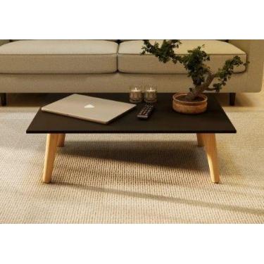 Imagem de Mesa de centro Goloi pés palito estrutural - DesignerDecor, Preto TX, 