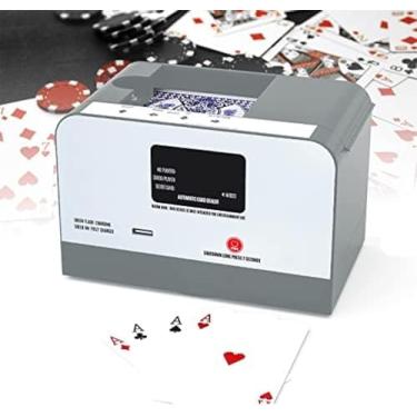 Imagem de Revendedor De Cartas Automático Inteligente Revendedor De Cartas Giratório 360 ° Máquina De Pôquer Robô Negociação Máxima 2 Baralhos, Embaralhador De Cartas Para Jogos De 2 A 8 Pessoas, Sem Função