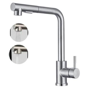 Imagem de Torneira Gourmet Cozinha Monocomando Inox 304 Escovado - Radiaste