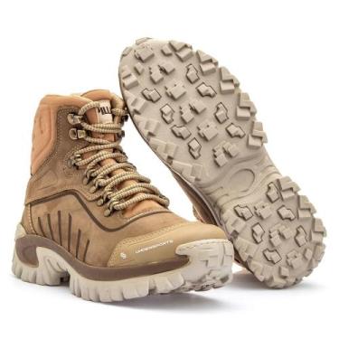 Imagem de Bota Masculina US Coturno de Couro Conquest Cor Sand, Areia, 41