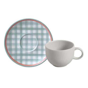 Imagem de Conjunto com 6 Xícaras de Chá com Pires Coup Stoneware Tempo de Festa 