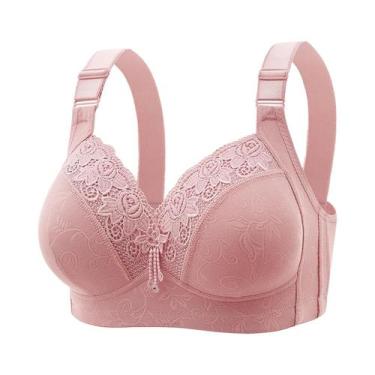 Imagem de Sutiã Esportivo Feminino Sem Costura De Renda Tamanho Grande, Confortá