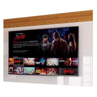 Imagem de Painel Para Tv Life 1.8 Off White Com Freijó - Móveisaqui