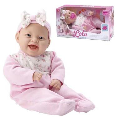 Imagem de Boneca Lola Baby com Chupeta  Boneca Bebê Infantil - Bambola