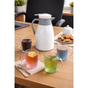 Imagem de Jogo Garrafa Térmica 1 Litro Victoria com 4 Canecas - Sortida - ISTOK