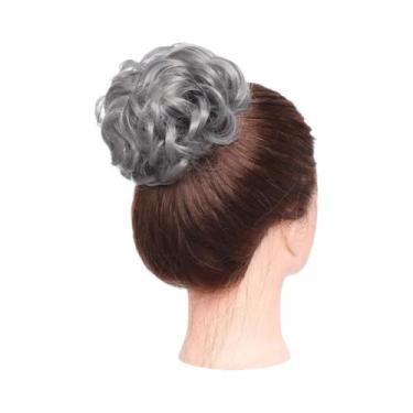 Imagem de Aplique De Cabelo Rabo De Cavalo Sintético Elástico Preto, Castanho E 