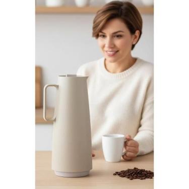 Imagem de Bule Térmico Bege 1L: Café e Chá Quente Por Horas - Congratulations St