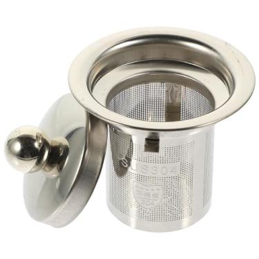 Imagem de Filtro de chá com tampas, infusor de chá, filtros de chá, de metal, substituição, coador, acessórios de bule de chá (P)