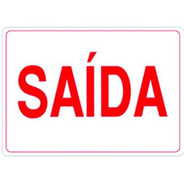 Imagem de Placa pvc saída - ACESSO