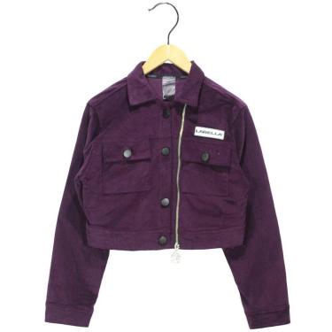 Imagem de Jaqueta Labellamafia Veludo Roxa Feminina-Feminino