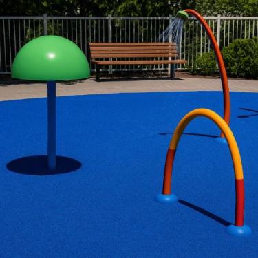 Imagem de Grama Sintetica Decorativa Azul Rolo 2,00x25,00m Sintético Polipropile