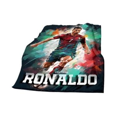 Imagem de Cobertor Estampado De Futebol CR7, Quente, Macio E Confortável, Para P
