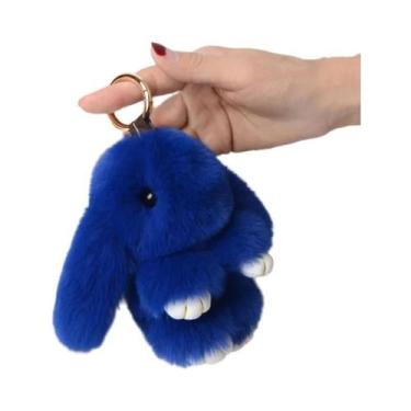 Imagem de Chaveiro De Coelho De Desenho Animado Fofo De 15CM Com Pelo Real, Char