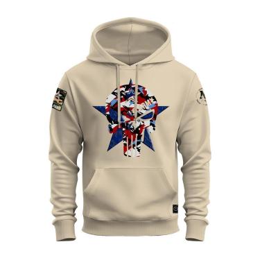 Imagem de Moletom Canguru Blusa De Frio Confortável Estampado Caveira Usarmy-Unissex