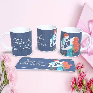 Imagem de Caneca Dia das Mães Presente Criativo Estampa 2 Personalizada em Porcelana 325ML para C...