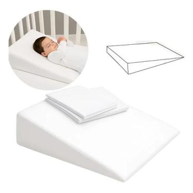 Imagem de Bebê Travesseiro Anti Refluxo Rampa Berço Carrinho 2 Fronhas - Congrat