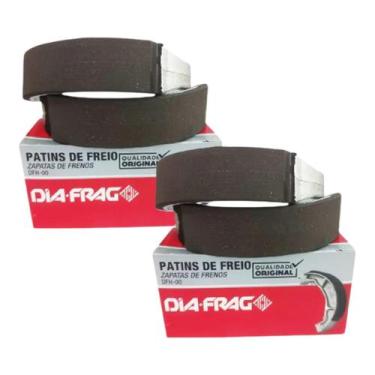 Imagem de Lona Patim Freio Cg Titan Fan 125 150 160 Dianteiro Traseiro - DIAFRAG