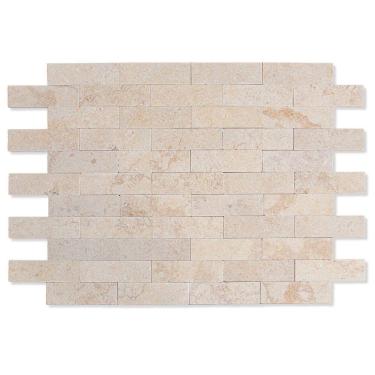 Imagem de Revestimento Pedra Natural - Travertino Anticato Egito 7x23cm - Importado Bege