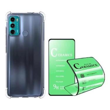Imagem de Capa Anti Impacto para Motorola Moto G60 + Película 5D Full Cover Cerâ