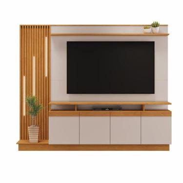 Imagem de Estante para TV e Home Theater Ripado para TV até 65 Polegadas com LED