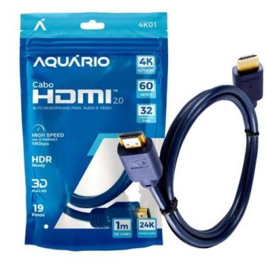 Imagem de Cabo HDMI 2.0 4K 3D 19PINOS 1METRO - Aquario