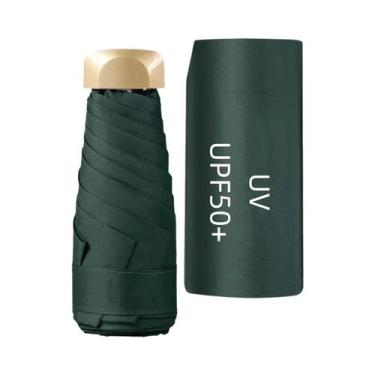Imagem de Guarda-chuva Mini De Bolso Com Proteção UV, Dobrável, De Vinil, Para S