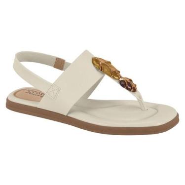 Imagem de Sandália Rasteirinha Casual Feminino Modare 7212103 Branco, 35