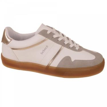 Imagem de Tenis Feminino Casual Bebece T2131-444 Branco e Cinza, Branco, Cinza, 