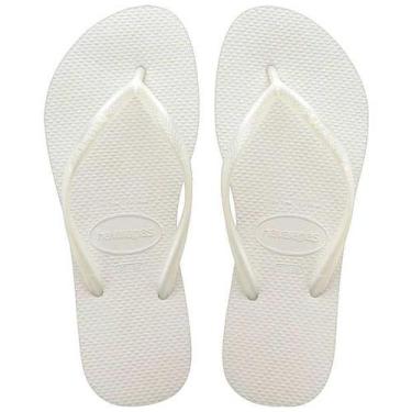 Imagem de Chinelo slim infantil branco - Havaianas,  25, Branco