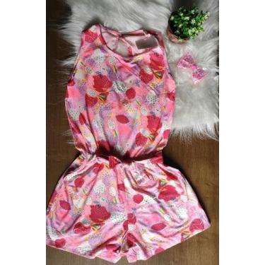 Imagem de Macaquinho infantil feminino - macacão infantil - Rovitex, Rosa, 8