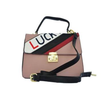 Imagem de BOLSA FEMININA ESTRUTURADA TRANSVERSAL PEQUENA Rosa - Lucky Girl, M, R