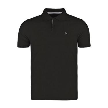 Imagem de Camisa Polo Plus Size Manga Curta Masculina 007000009 Ogochi Preta, G1
