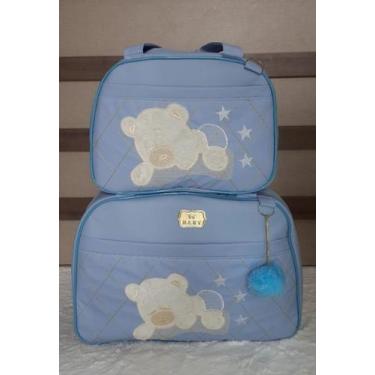 Imagem de Kit bolsa maternidade cor azul bebê - Ronald baby