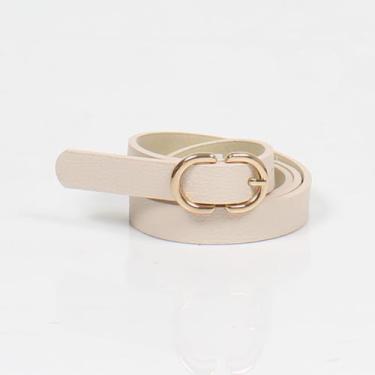 Imagem de Cinto Minimalista Fivela Redonda Off Passante Dourado - WK, Off white,