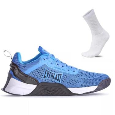 Imagem de Kit Tênis Everlast Edição Climber Pro + Par de Meias, 41, Azul, Preto