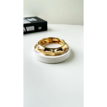 Imagem de Bracelete Designer Bambu - Nilza Biju, Dourado