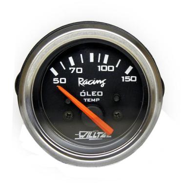Imagem de Termômetro Elétrico Óleo 50-150C 12V 52mm Preto Racing - Willtec