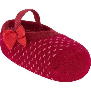 Imagem de Meia bebê feminino poa/vermelho pimpolho (16 a 20)