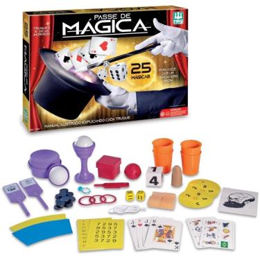 Imagem de Jogo de Mágica Passe de Magica com 20 Números Semi-Profissionais Manual e Acessórios Nig Brinquedos