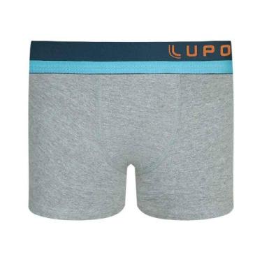 Imagem de Cueca Lupo KM Boxer Algodao 151-012, Cinza, 12 a 14 anos
