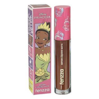 Imagem de Batom Líquido Matte Fenzza Disney Princesa Tiana Dis108 - Fenzza Makeu