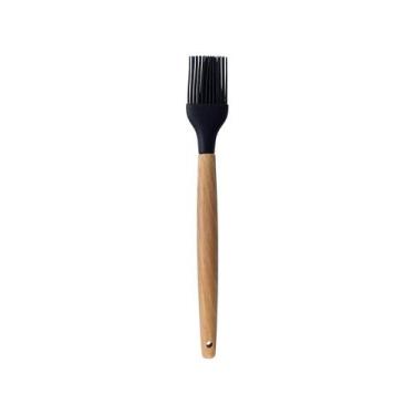 Imagem de Pincel de silicone com cabo de madeira preto - Oikos, Preto, 1