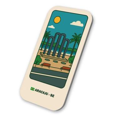 Imagem de Imã Geladeira Souvenir Aracaju- Sergipe Brasil 3x6cm De Metal - M-Plan