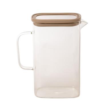 Imagem de Jarra Tint para Bebidas Quentes e Geladas em Vidro Borossilicato Resistente Transparente 1,5L Fracalanza