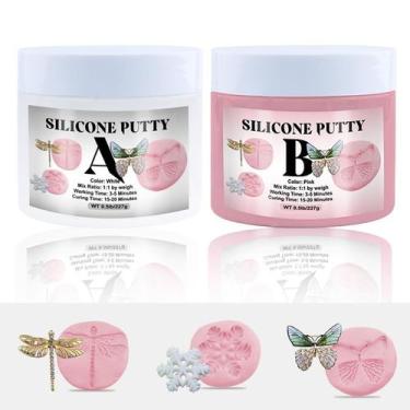 Imagem de Kit de massa de silicone DIYcraft 454 g para moldes, rosa