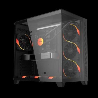 Imagem de Gabinete Gamer Pcyes Forcefield Max Black Vulcan - Gffmaxbv